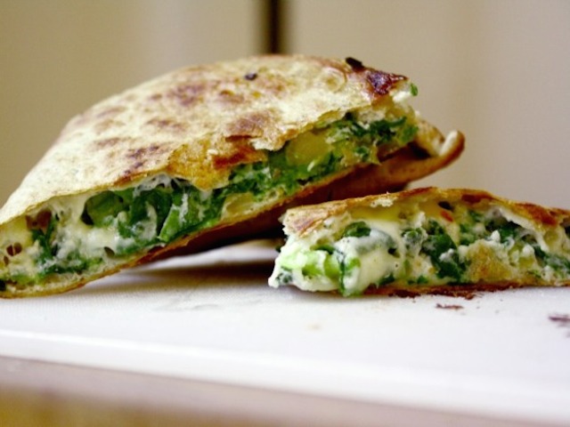 Spinach Pie Quesadilla