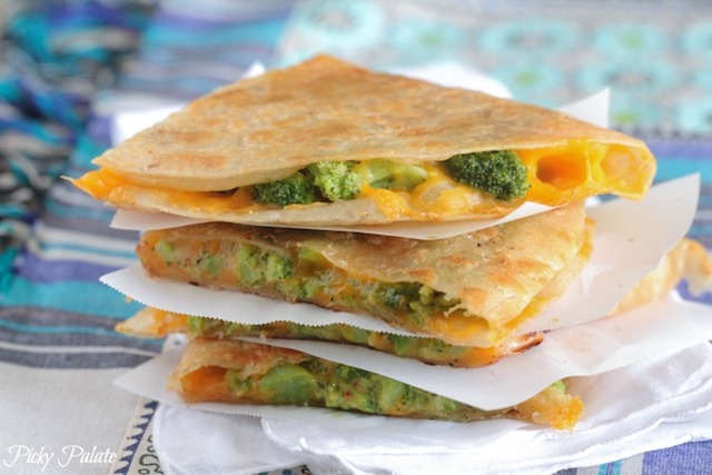 Tuscan Broccoli and Cheese Quesadilla