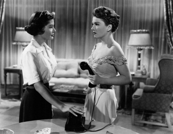 Anne Baxter and Barbara Bates in a scene from the movie 'All about Eve'