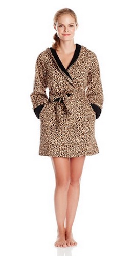 casual moments leopard print robe