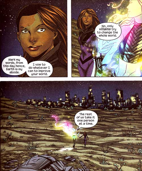 Xavin and Karolina. Art by Adrian Alphona.