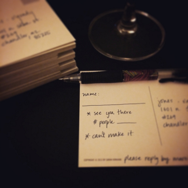 RSVP cards for days
