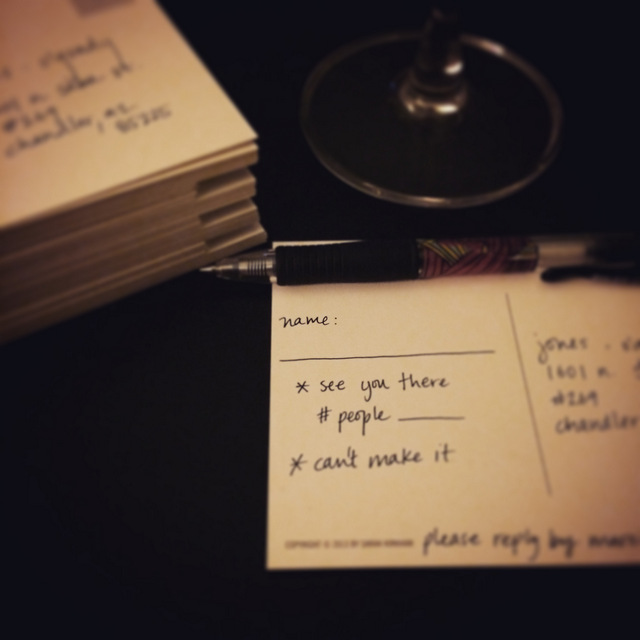 RSVP cards for days