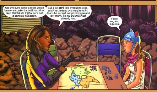 Xavin laying down some truths. Art by Adrian Alphona.