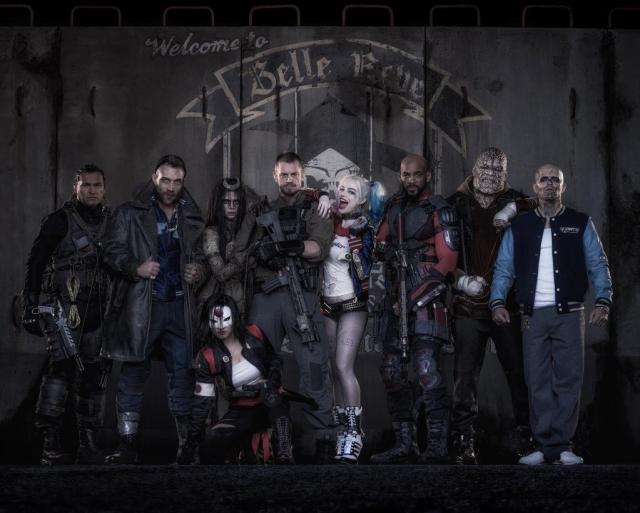 Slipknot (Adam Beach), Captain Boomerang (Jai Courtney), Enchantress (Cara Delevingne), Katana (Karen Fukuhara), Rick Flagg (Joel Kinnaman), Harley Quinn (Margot Robbie), Deadshot (Will Smith), Killer Croc (Adewale Akinnouye-Agbaje) and El Diablo (Jay Hernandez) via Twitter