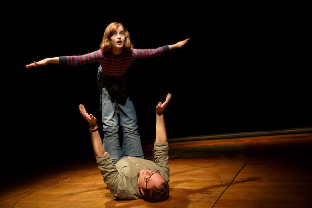 Sydney Lucas and Michael Cerveris as small Alison and Bruce Photo by Joan Marcus