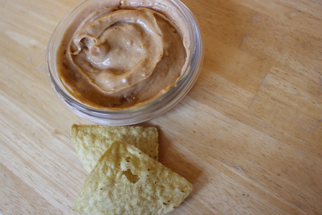 The tortilla chips are there for scale but also this dip is delicious with chips.