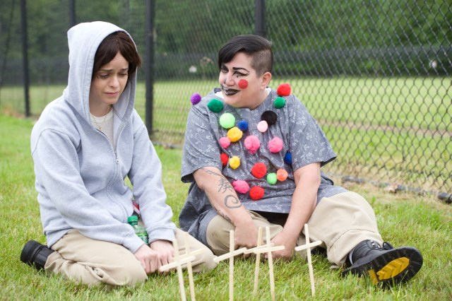 Taryn Manning and Lea DeLaria in season 3 of Netflix's "Orange is the New Black." Photo Credit: JoJo Whilden/Netflix