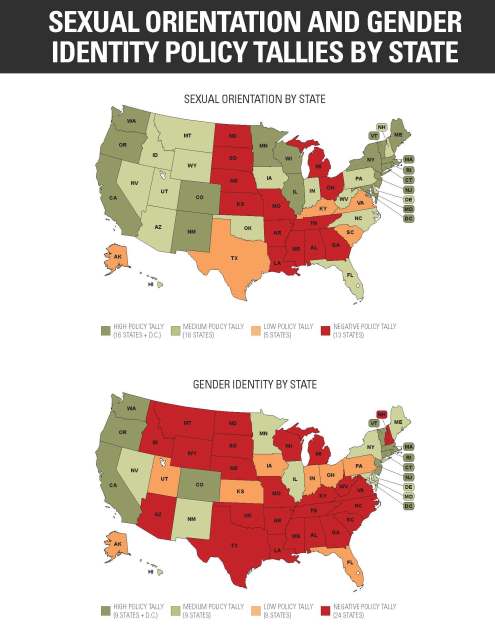 Sexual Orientation and Gender Identity Policy Tallies By State