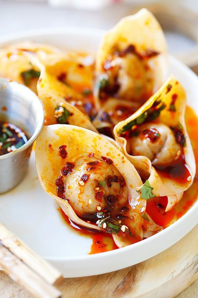 Sichuan Red Oil Wontons