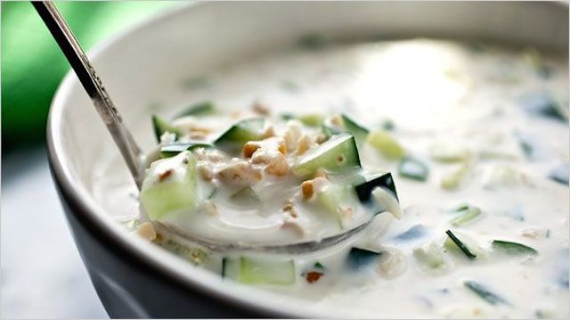 Bulgarian Cucumber Soup With Walnuts