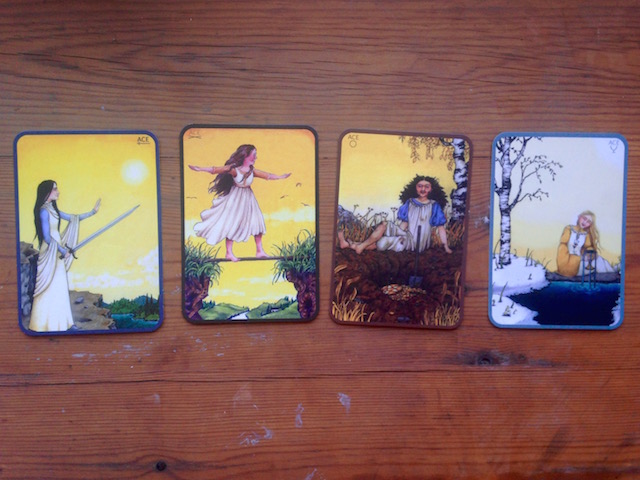 Cards are from the Anna K Tarot, by Anna Klaffinger
