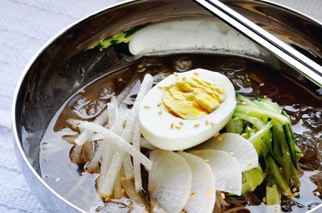 Vegetarian Naengmyun (Korean Cold Noodles)