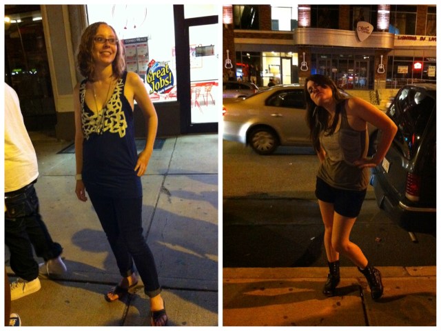 Waiting outside Machine for Second Saturday, the dyke night