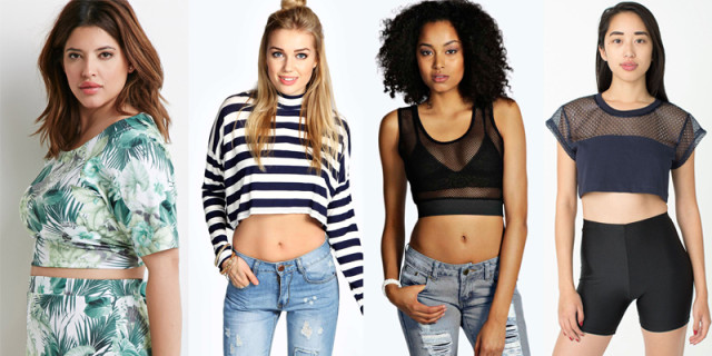 % Forever21 Tropical Crop Top (http://www.forever21.com/shop/ca/en/plus-size-tops/p/tropical-crop-top-2000131702--1001?utm_source=opmpros&utm_medium=affiliate&utm_campaign=UBAokkJVcos&siteID=UBAokkJVcos-SsMfUAFvc8qLr0pl56VkYw) BooHoo Caitlin Crop Top (http://www.shopstyle.ca/action/loadRetailerProductPage?id=479421013&device=desktop&project=JetWhite&exit=ProductCell-Image&userId=1382982&ctr=26&ctc=3&ctnc=3&searchId=9a1e89ce-659d-434e-b37a-d75dfa36d339&bq=%2Fbrowse%3Ffl%3Dp8%26cat%3Dwomens-tops%26fts%3Dcrop%2520tops%26sort%3DPriceLoHi%26offset%3D120%26limit%3D40) BooHoo Darcey Mesh Top (http://www.shopstyle.ca/p/boohoo-darcey-elastic-hem-mesh-crop/479295481) American Apparel Scrimmage Crop Top (http://www.shopstyle.ca/g/women/american-apparel/scrimmage-crop-tee)
