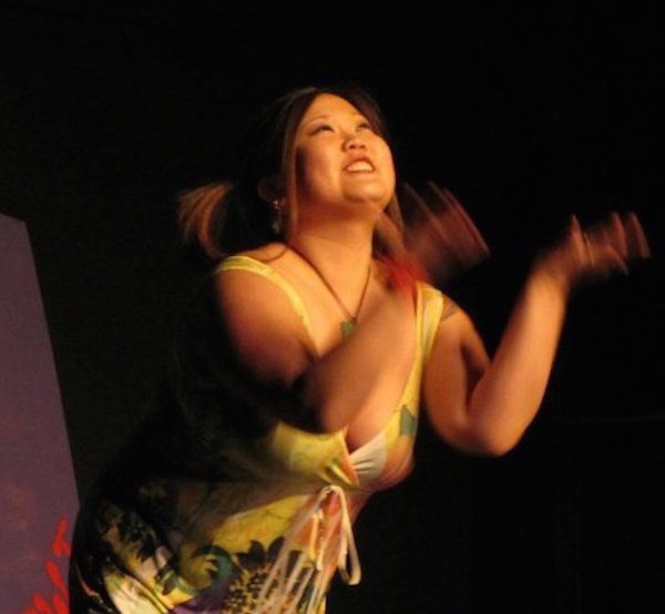 Looking fly and cursing the world that does not want her to wear pigtails, KaeLyn looks to the universe for answers. (Photo via Bread and Water Theatre)