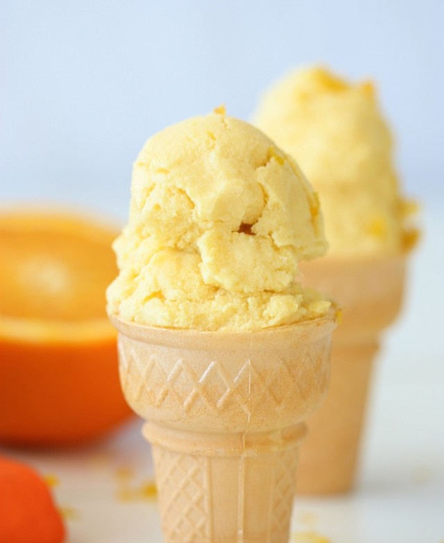 Homemade Orange Creamsicle Ice Cream Recipe