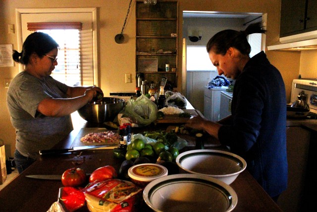 Yvonne and Alex are handling taco night and they would prefer that you not put peas in your guacamole please