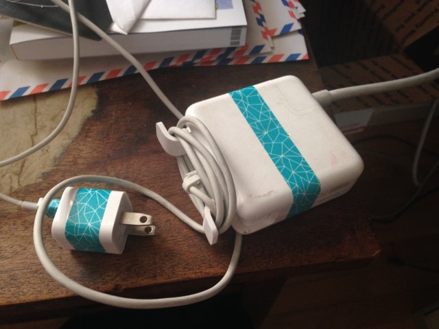 Here are my phone and iPhone chargers, very matchy-matchy.