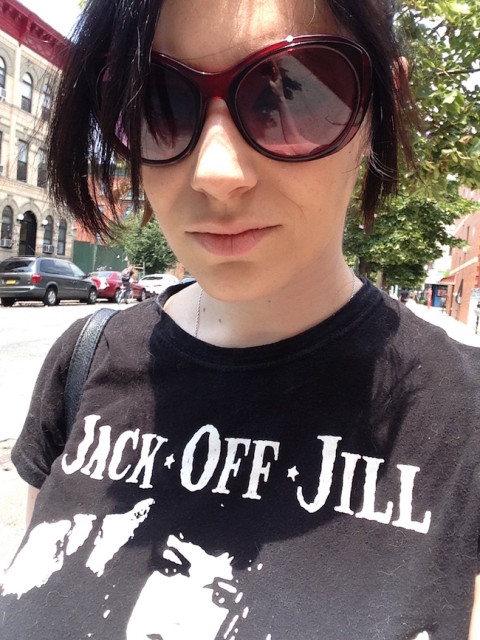 Sex-on-legs music editor, Stef, takes sun protection and style seriously in her oversized sunglasses.