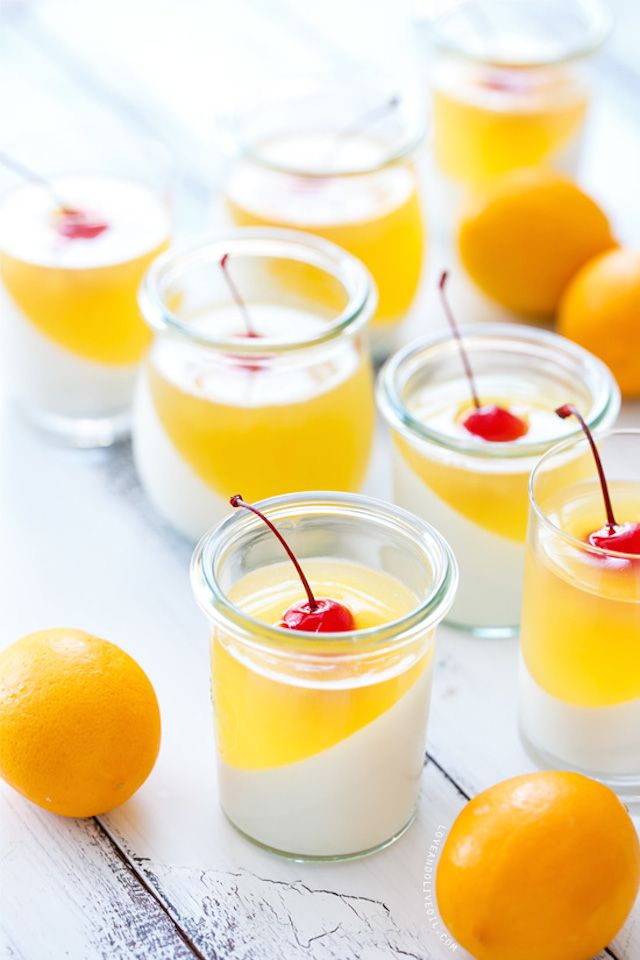 Sparkling Meyer Lemon & Passionfruit Panna Cotta