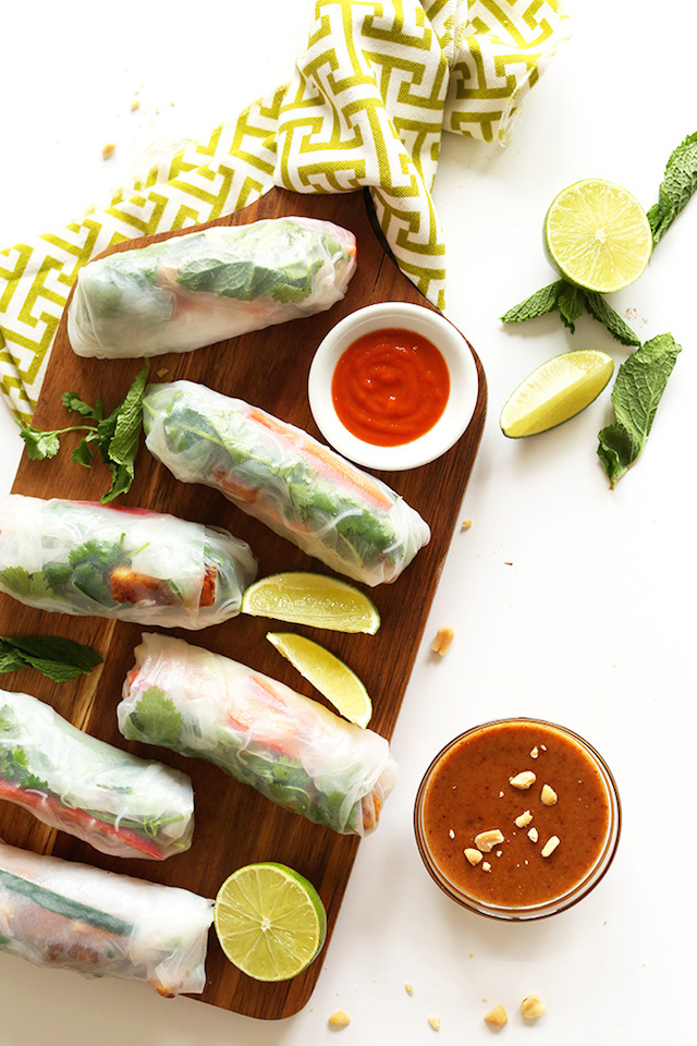 Vietnamese Spring Rolls with Crispy Tofu