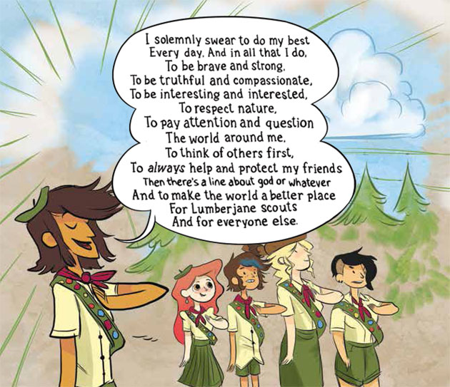 From Lumberjanes #1, art by Brooke A. Allen