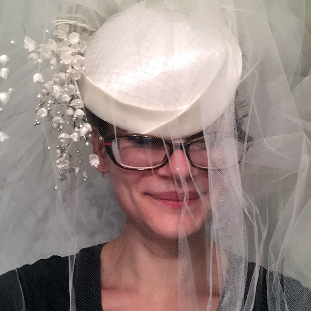 I tried on parts of my mom's wedding dress. Not an option.