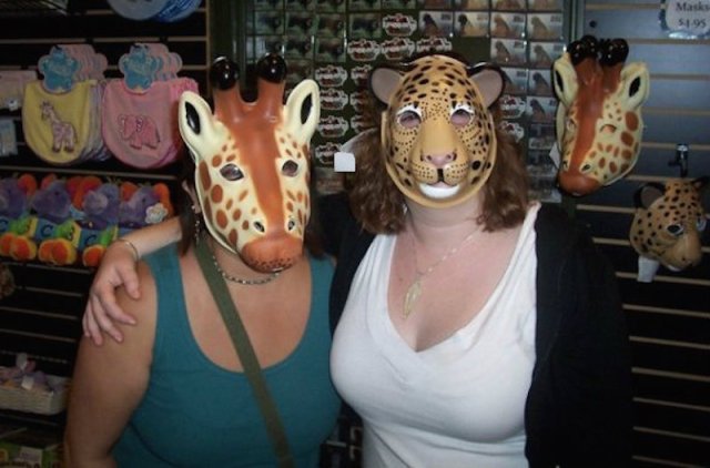 This is us at the zoo circa 2008. Just gal pal'ing around.