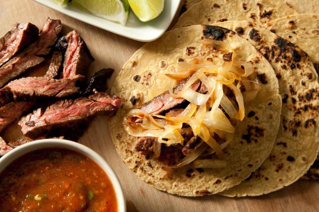 Chipotle Beef Tacos With Caramelized Onions