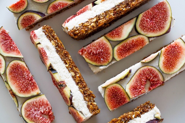 raw vanilla coconut fig slice