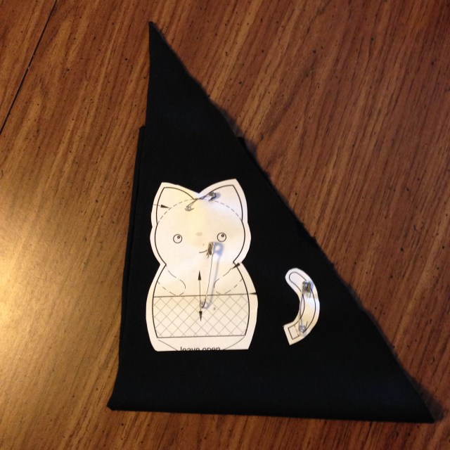 I was using leftover fabric from so that's why I have a triangle.