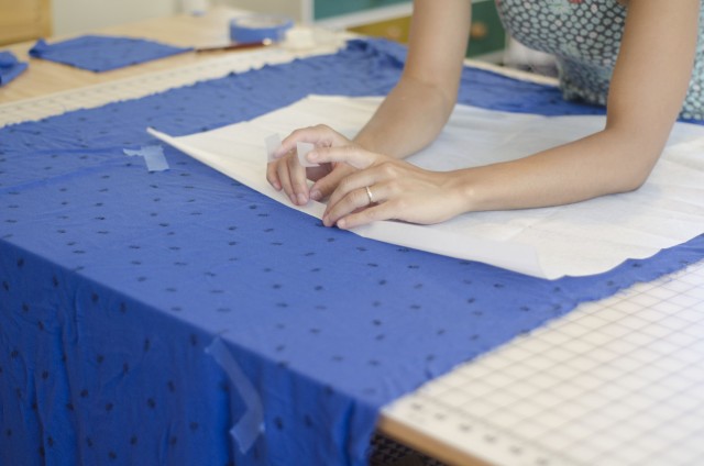 Me working on a dress that I am wearing in the next photo. photo by Claire J Savage