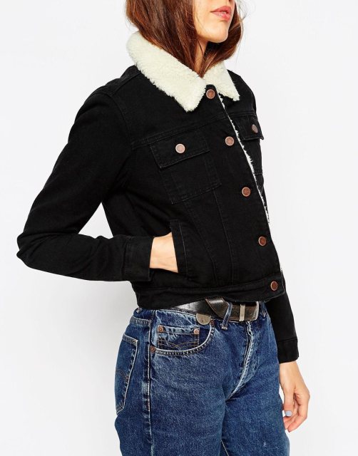 %ASOS Denim Cropped Jacket