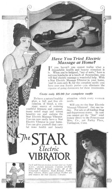 The Star Electric Vibrator, Cosmo, October 1919. 
