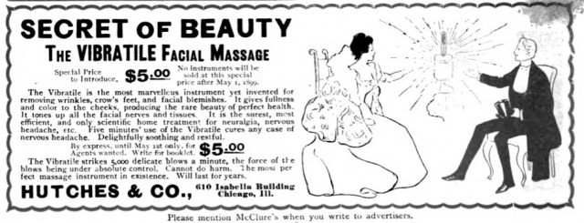Vibratile Facial Massage, McClure's, April 1899.