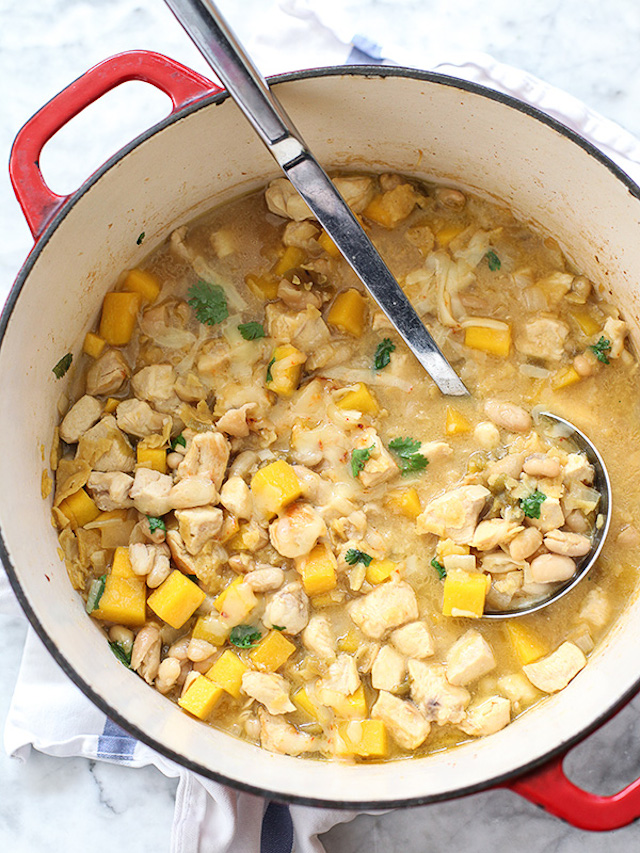 White Bean Chicken Chili with Butternut Squash