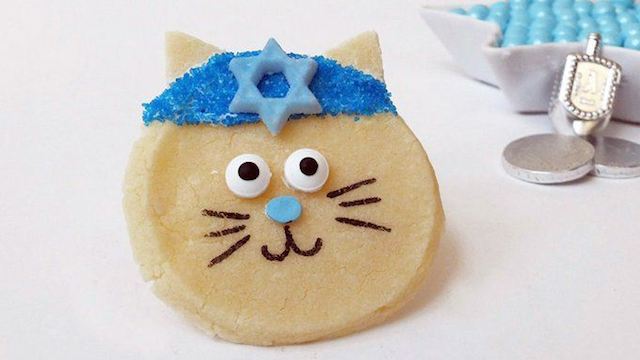 Hanukkah Cat Cookies