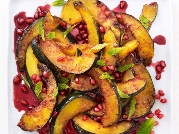 Pomegranate-Glazed Acorn Squash