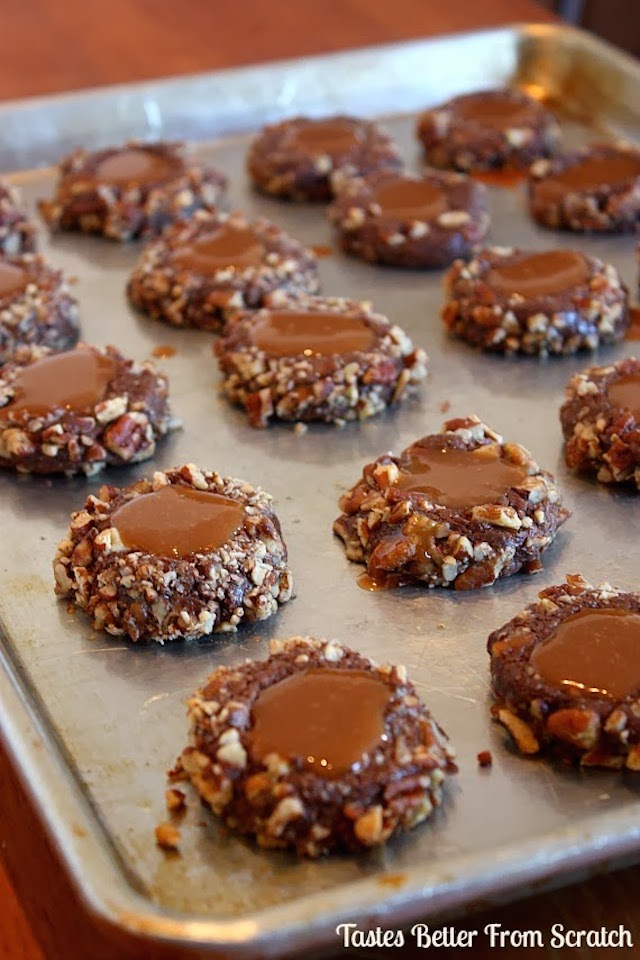 Turtle Thumbprint Cookies