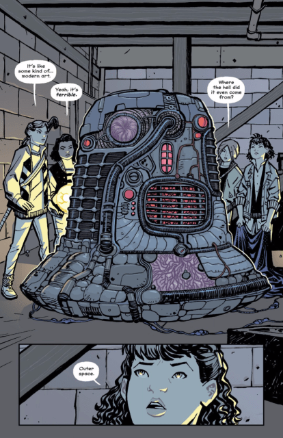 Art by Cliff Chiang, colors by Matt Wilson.