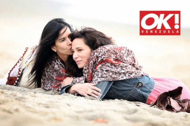 Patricia kisses her now-ex-girlfriend, Ileanna Simancas