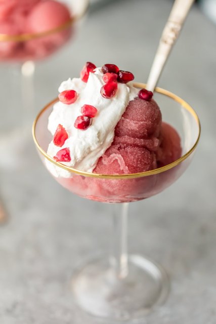 Pomegranate Champagne Sorbet