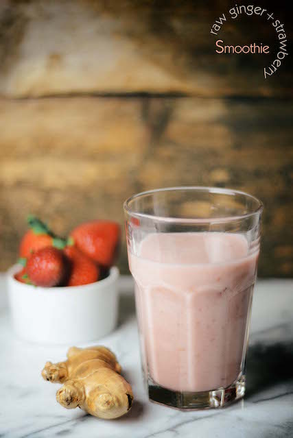 raw-ginger-strawberry-smoothie