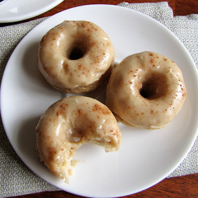 Baked Banana Donuts with Brown Butter Glaze