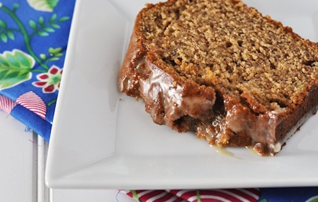 Banana Coffee Bread Recipe with Coffee Glaze