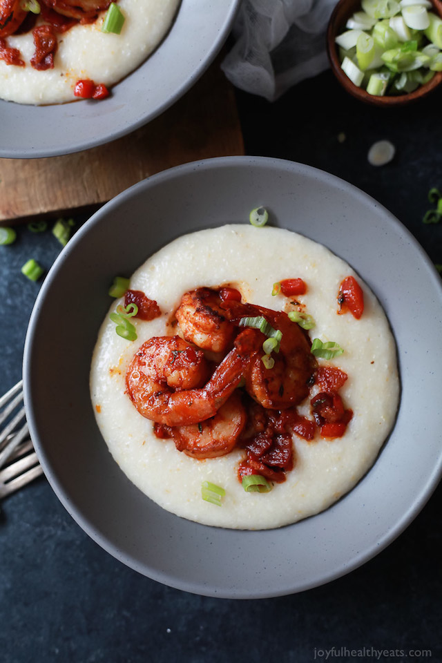 Cajun Shrimp with Smoked Gouda Grits