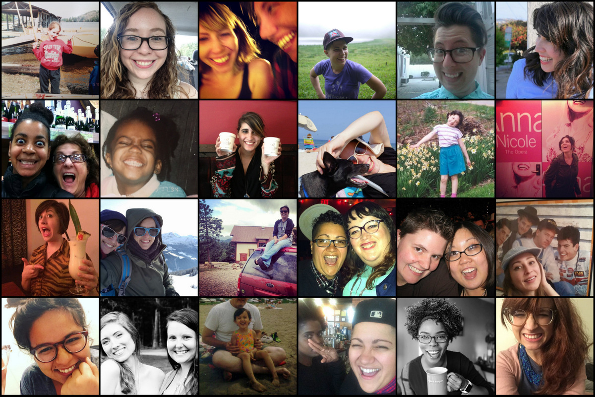 1st row L to R: Carolyn, Rachel, Riese + Abby, Audrey, Nikki, Aja 2nd row L to R: Aisha + her Mom, Alaina, Kayla + Banana Pudding, Carmen + Eli, Laura, Stef + Anna 3rd row L to R: Maree + Pina Colada, Maddie + Chloe, Isabel, Mey + Gabby, KaeLyn + Waffle, Erin + NKOTB 4th row L to R: Yvonne, Laneia + Leah, Cameron, Gabby + Wunmi, Trent, Chelsey