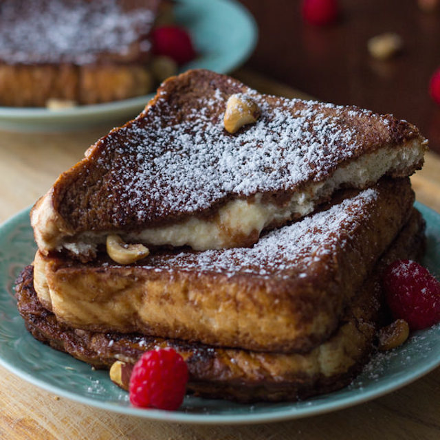 Mascarpone-Stuffed Chocolate Espresso French Toast