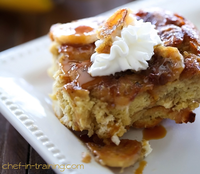 Overnight Bananas Foster French Toast Casserole